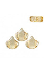 Ginko Leaf Beads 7.5x7.5mm Luster transparent champagne